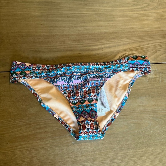 Jessica Simpson NWT Printed Western Bikini Bottom Size Large - Picture 1 of 3